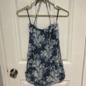 Blue Floral Romper